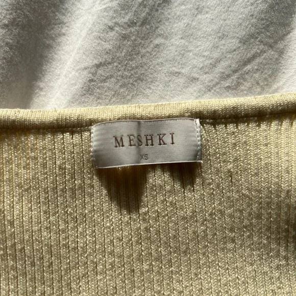 Meshki Cream Long Sleeve Knit Dress - Picture 3 of 4